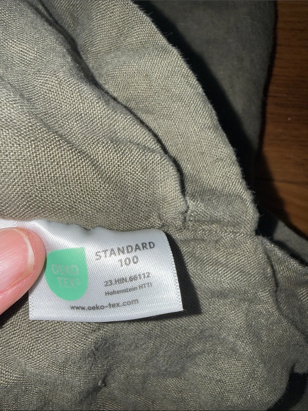 EUC Quince European Linen Pillowcases Dusty Olive Standard Set of 2